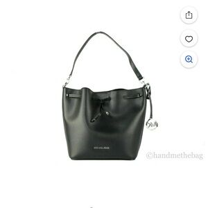 Michael Kors Black Eden Bucket Shoulder Bag